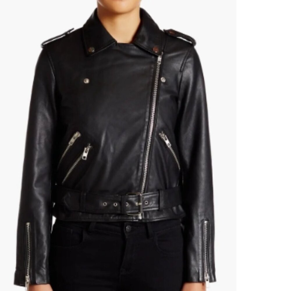 Walter Baker Allison Leather Moto Jacket | Black | Size S | NWOT - Picture 2 of 4